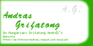 andras grifatong business card